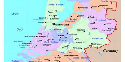 karta nizozemske Nizozemska karta grada   karta Nizozemske s gradovima (Zapadna  karta nizozemske